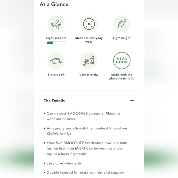 Aerie	SMOOTHEZ Tank Cami Cropped Top Harlequin Green NWT Medium American Eagle - Picture 9 of 11